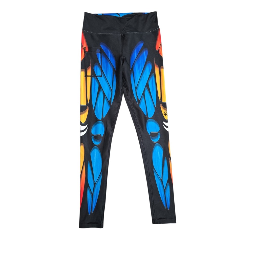 INKnBURN Muscle Anatomy Print Performance Leggings Size 4 Mid Rise Running